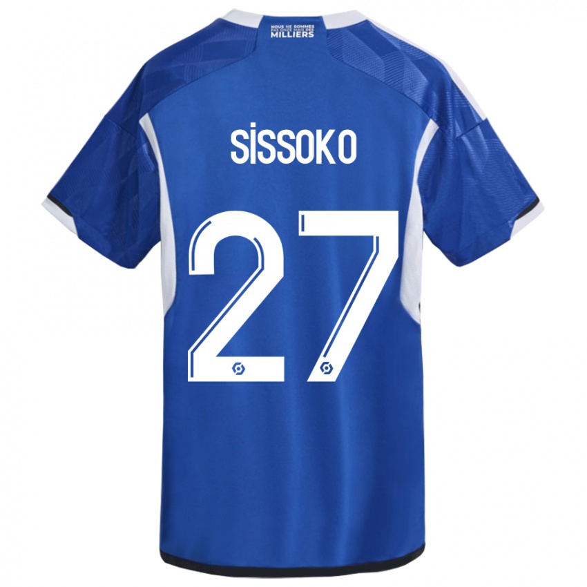 Hombre Camiseta Ibrahima Sissoko #27 Azul 1ª Equipación 2023/24 La Camisa Perú