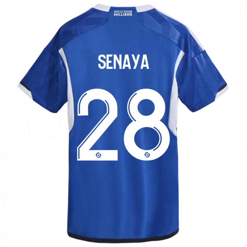 Hombre Camiseta Marvin Senaya #28 Azul 1ª Equipación 2023/24 La Camisa Perú