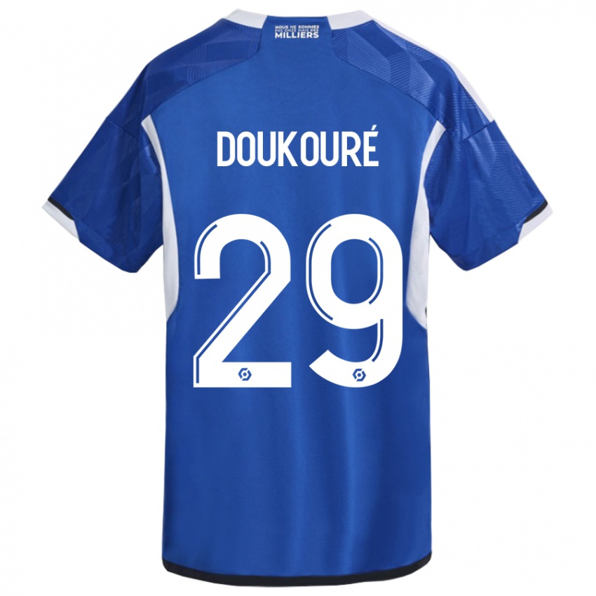 Hombre Camiseta Ismaël Doukouré #29 Azul 1ª Equipación 2023/24 La Camisa Perú