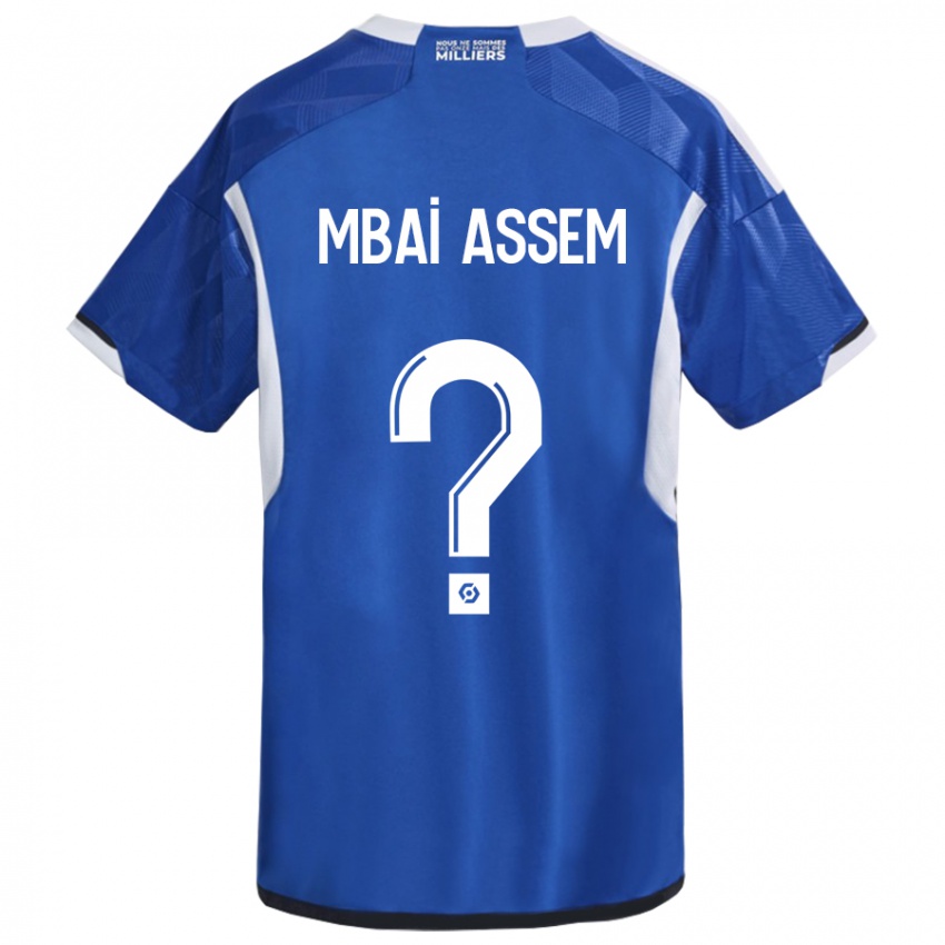 Hombre Camiseta Chris Mbaï-Assem #0 Azul 1ª Equipación 2023/24 La Camisa Perú