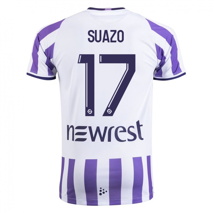 Hombre Camiseta Gabriel Suazo #17 Blanco 1ª Equipación 2023/24 La Camisa Perú