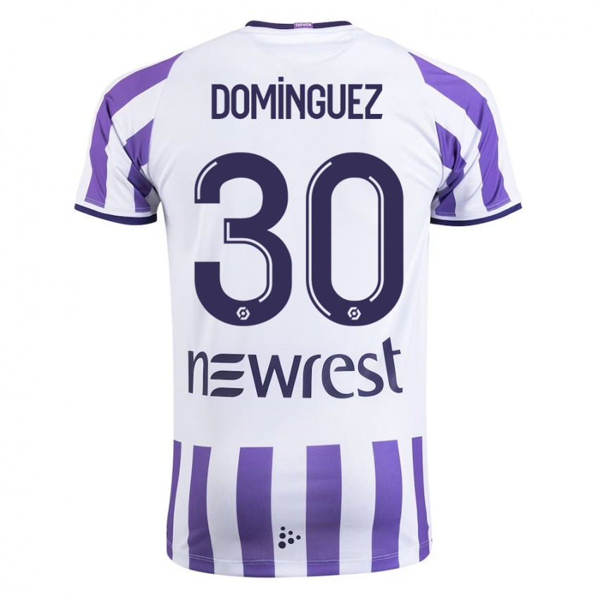 Hombre Camiseta Álex Domínguez #30 Blanco 1ª Equipación 2023/24 La Camisa Perú