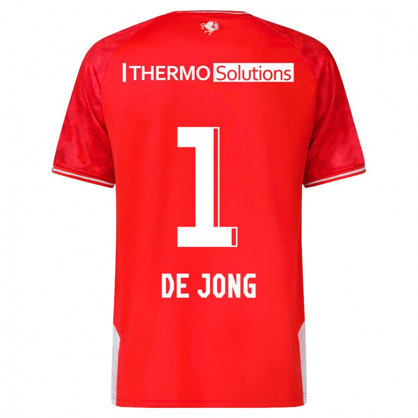 Hombre Camiseta Danielle De Jong #1 Rojo 1ª Equipación 2023/24 La Camisa Perú