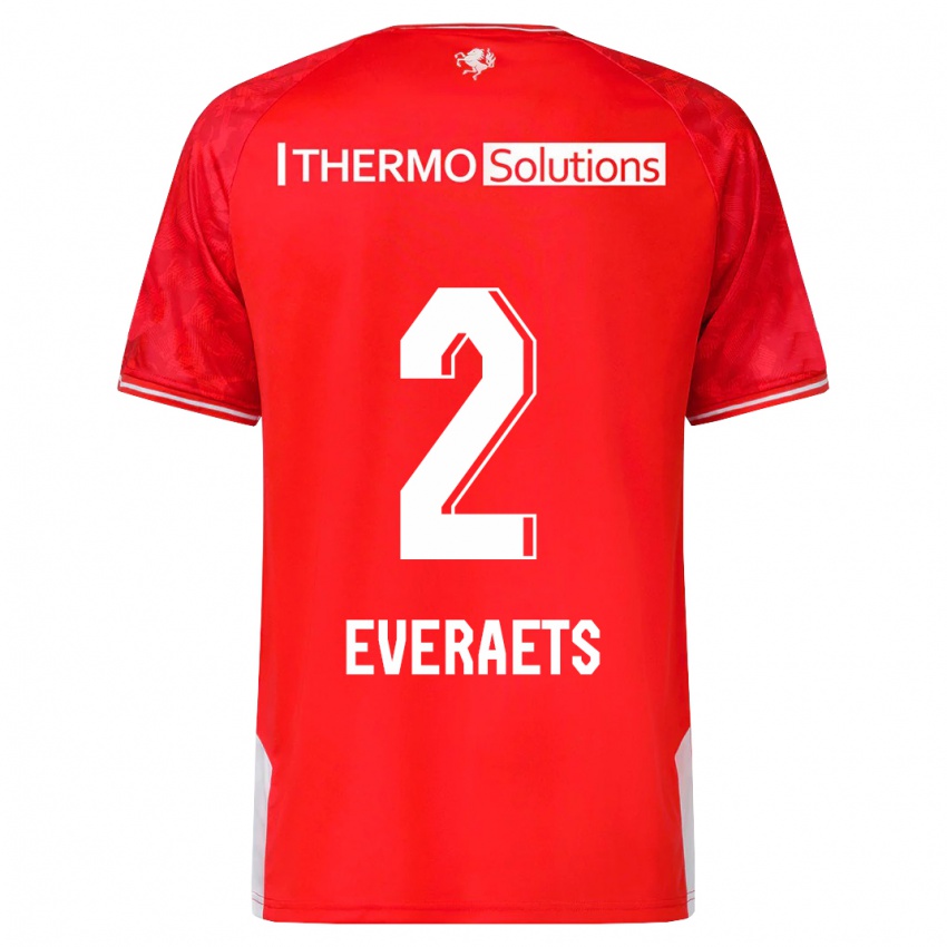 Hombre Camiseta Kim Everaets #2 Rojo 1ª Equipación 2023/24 La Camisa Perú