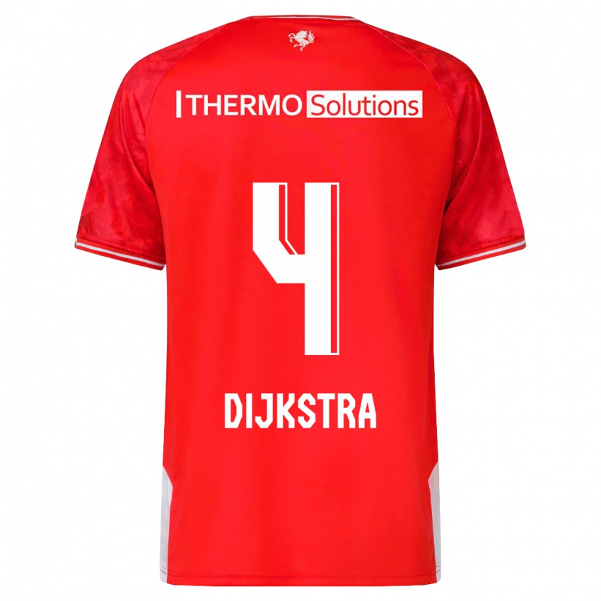 Hombre Camiseta Caitlin Dijkstra #4 Rojo 1ª Equipación 2023/24 La Camisa Perú