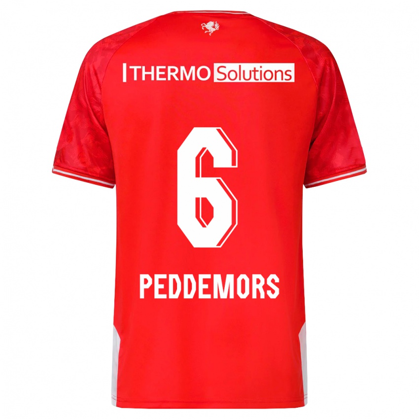 Hombre Camiseta Ella Peddemors #6 Rojo 1ª Equipación 2023/24 La Camisa Perú