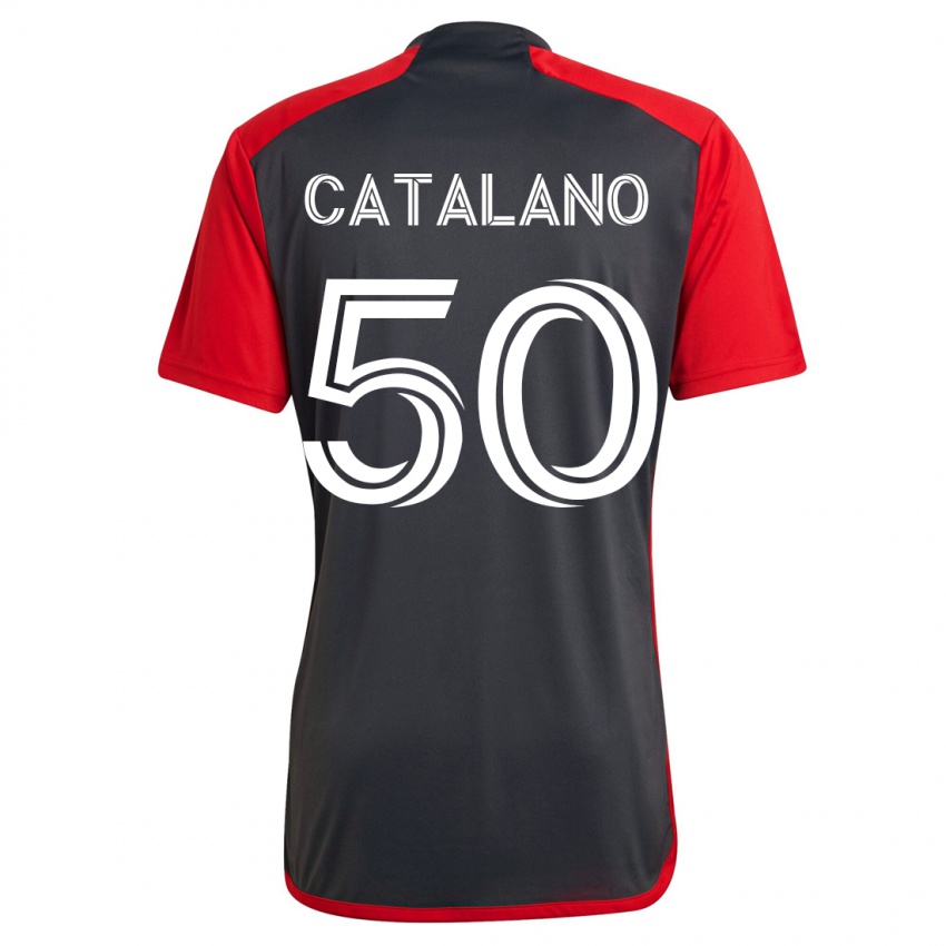 Hombre Camiseta Gianluca Catalano #50 Gris 1ª Equipación 2023/24 La Camisa Perú