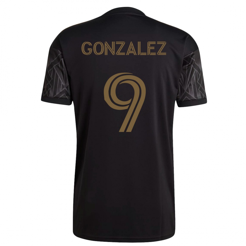 Hombre Camiseta Mario Gonzalez #9 Negro 1ª Equipación 2023/24 La Camisa Perú
