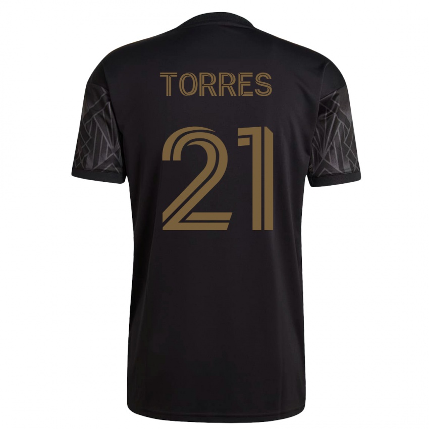 Hombre Camiseta Christian Torres #21 Negro 1ª Equipación 2023/24 La Camisa Perú