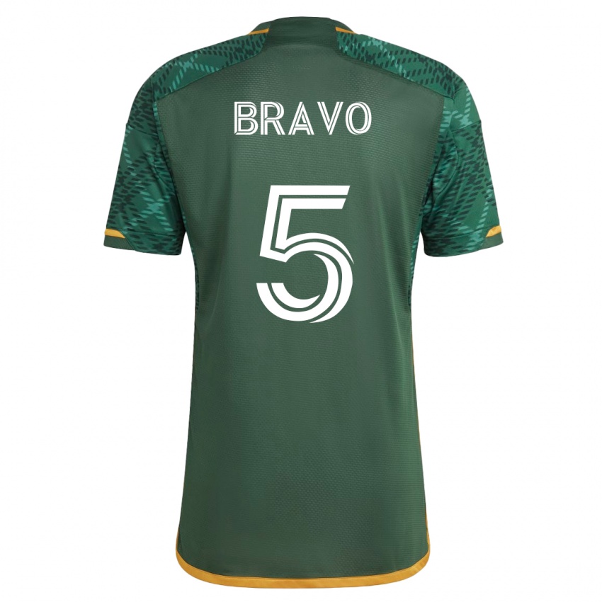 Hombre Camiseta Claudio Bravo #5 Verde 1ª Equipación 2023/24 La Camisa Perú