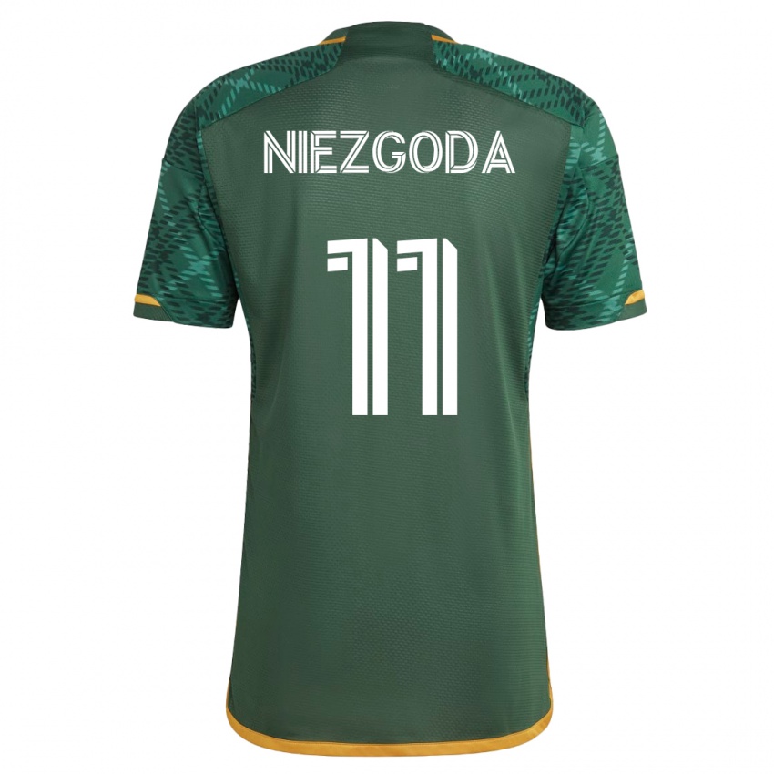 Hombre Camiseta Jaroslaw Niezgoda #11 Verde 1ª Equipación 2023/24 La Camisa Perú