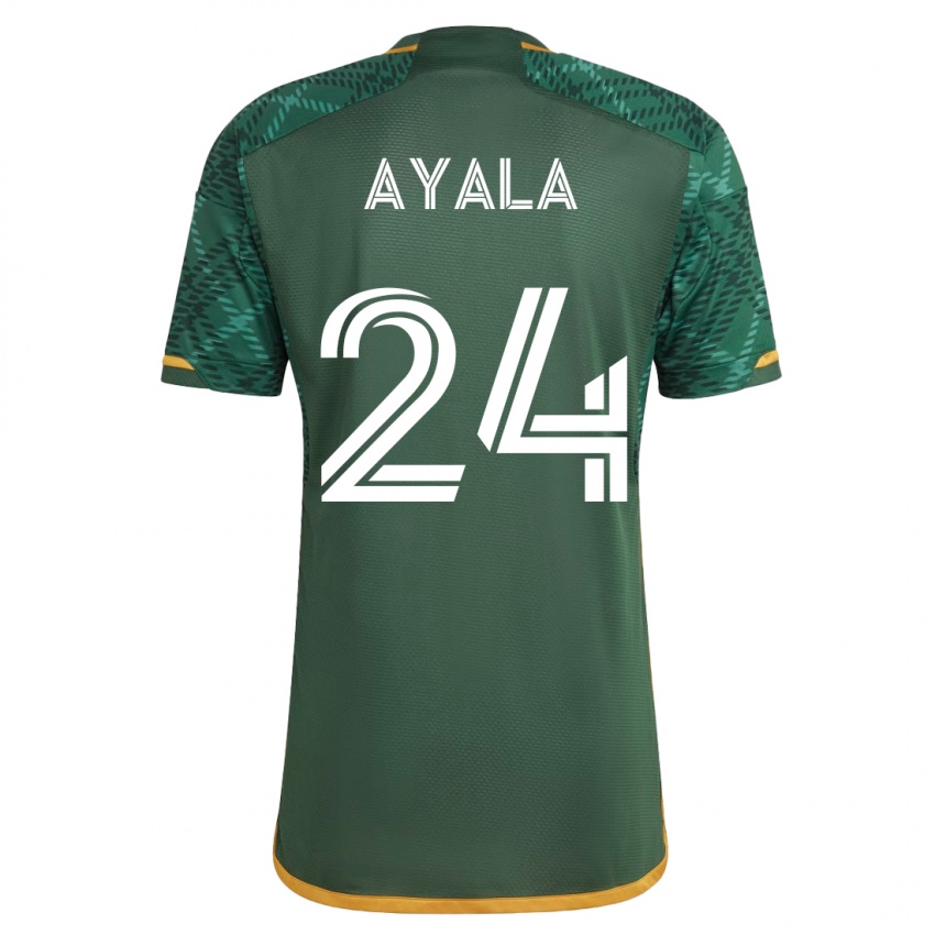 Hombre Camiseta David Ayala #24 Verde 1ª Equipación 2023/24 La Camisa Perú