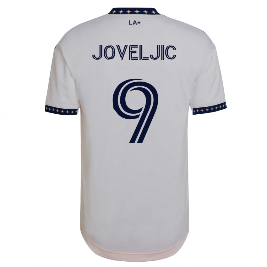 Hombre Camiseta Dejan Joveljic #9 Blanco 1ª Equipación 2023/24 La Camisa Perú