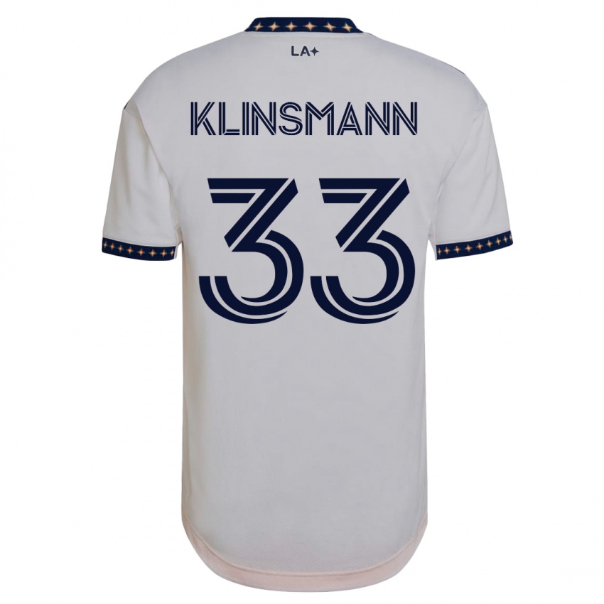 Hombre Camiseta Jonathan Klinsmann #33 Blanco 1ª Equipación 2023/24 La Camisa Perú