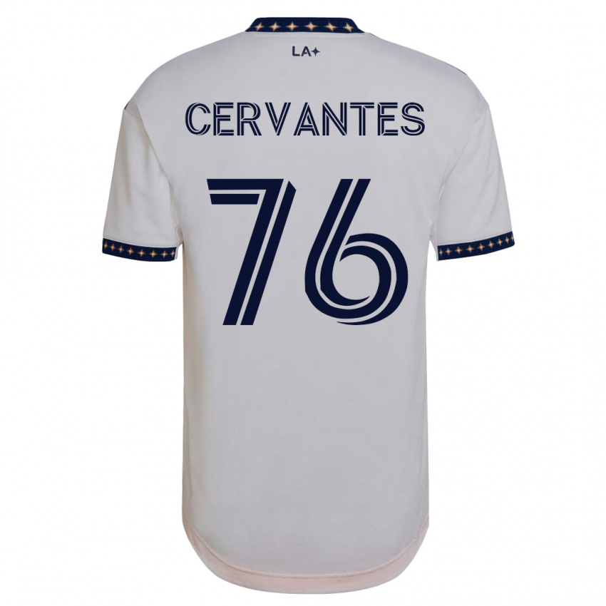 Hombre Camiseta Aaron Cervantes #76 Blanco 1ª Equipación 2023/24 La Camisa Perú
