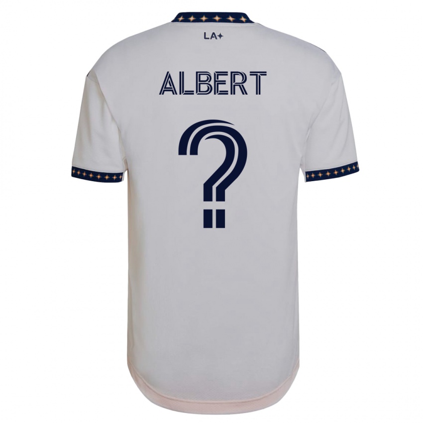 Hombre Camiseta Mathis Albert #0 Blanco 1ª Equipación 2023/24 La Camisa Perú