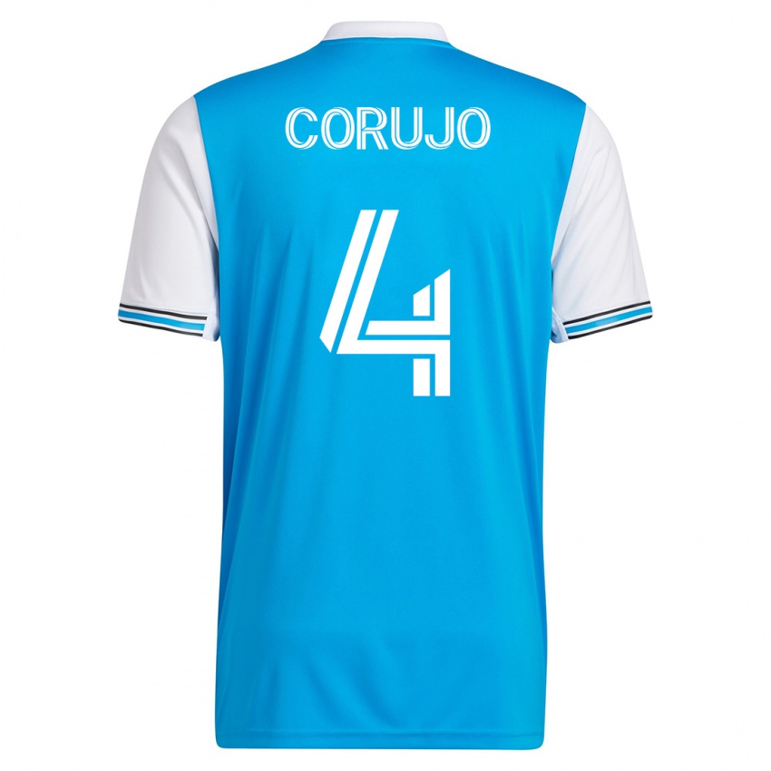 Hombre Camiseta Guzmán Corujo #4 Azul 1ª Equipación 2023/24 La Camisa Perú