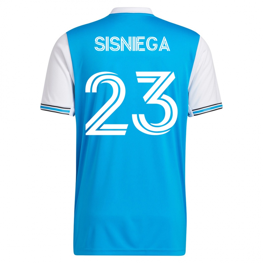 Hombre Camiseta Pablo Sisniega #23 Azul 1ª Equipación 2023/24 La Camisa Perú