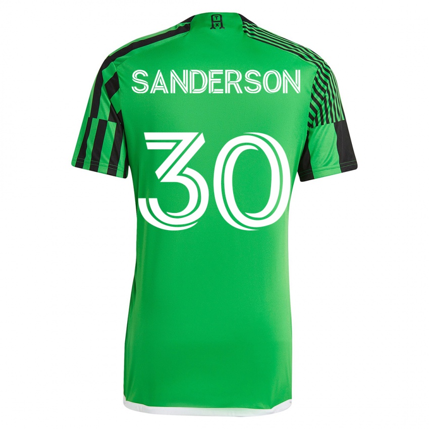 Hombre Camiseta Spencer Sanderson #30 Verde Negro 1ª Equipación 2023/24 La Camisa Perú