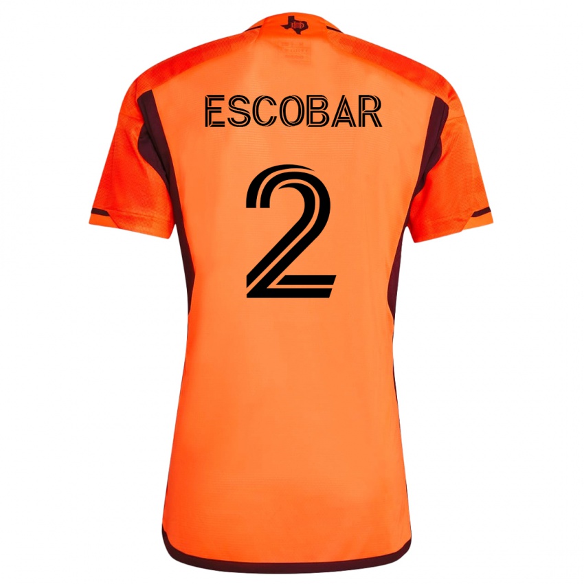Hombre Camiseta Franco Escobar #2 Naranja 1ª Equipación 2023/24 La Camisa Perú