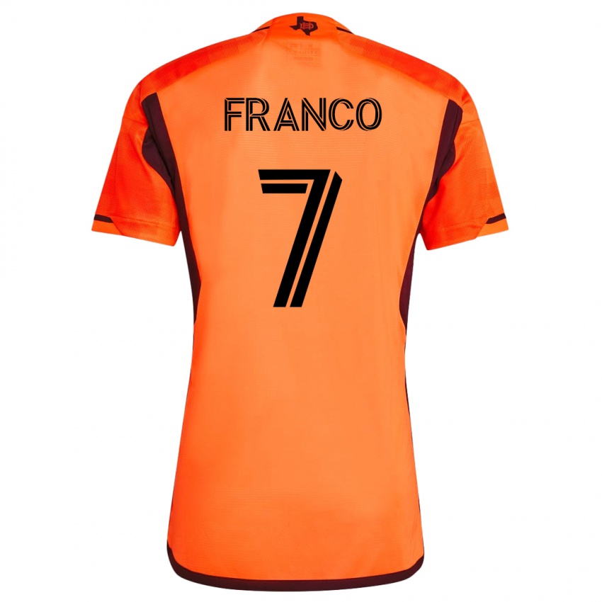 Hombre Camiseta Iván Franco #7 Naranja 1ª Equipación 2023/24 La Camisa Perú