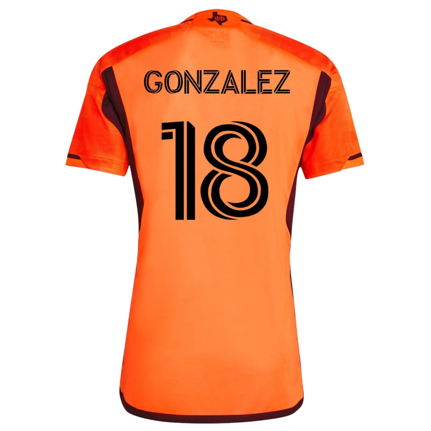 Hombre Camiseta Diego Gonzalez #18 Naranja 1ª Equipación 2023/24 La Camisa Perú