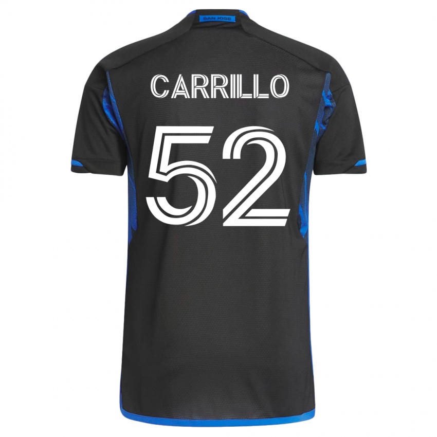 Hombre Camiseta Israel Carrillo #52 Azul Negro 1ª Equipación 2023/24 La Camisa Perú