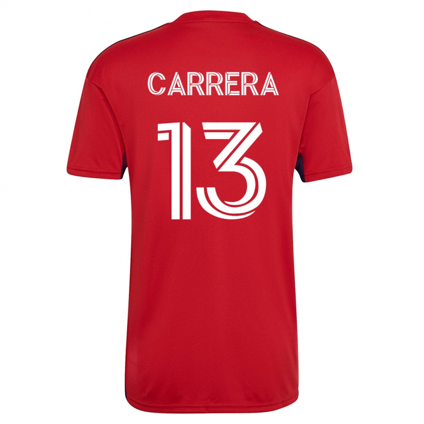 Hombre Camiseta Antonio Carrera #13 Rojo 1ª Equipación 2023/24 La Camisa Perú