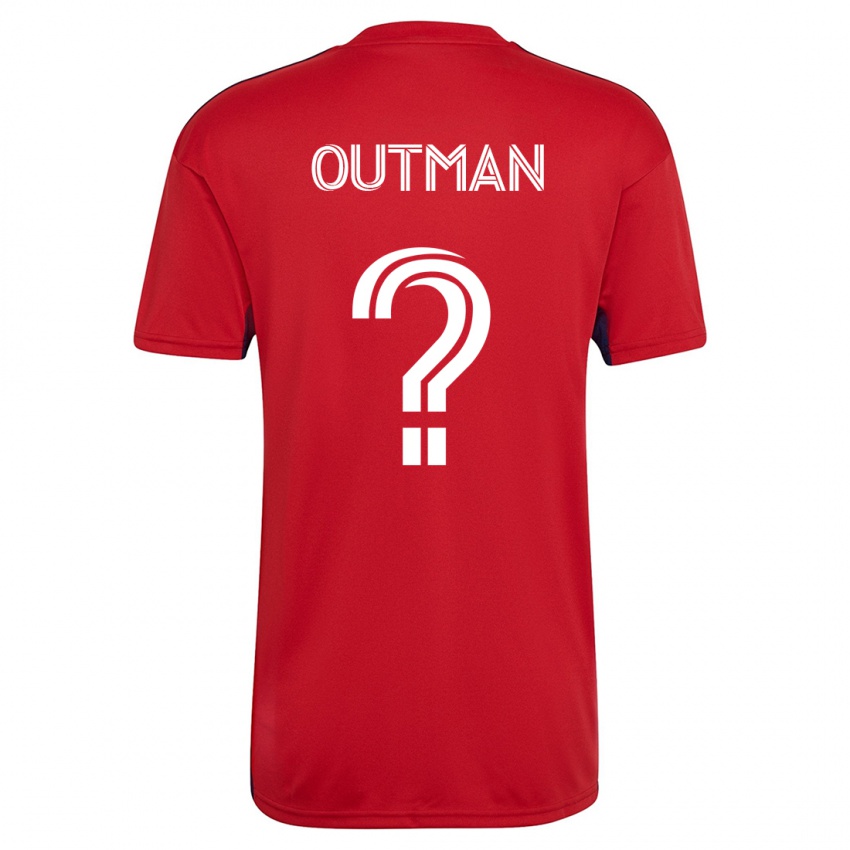 Hombre Camiseta Bryce Outman #0 Rojo 1ª Equipación 2023/24 La Camisa Perú