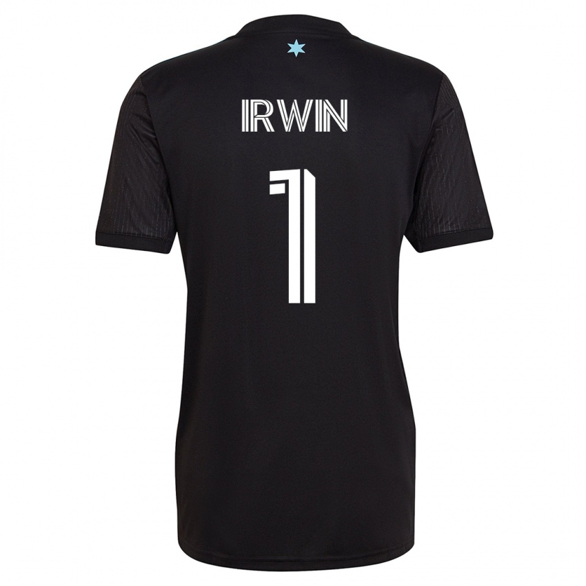 Hombre Camiseta Clint Irwin #1 Negro 1ª Equipación 2023/24 La Camisa Perú