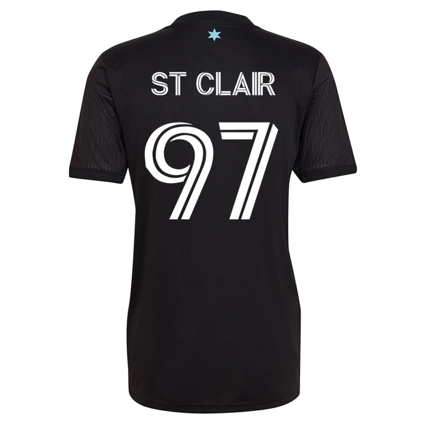 Hombre Camiseta Dayne St. Clair #97 Negro 1ª Equipación 2023/24 La Camisa Perú