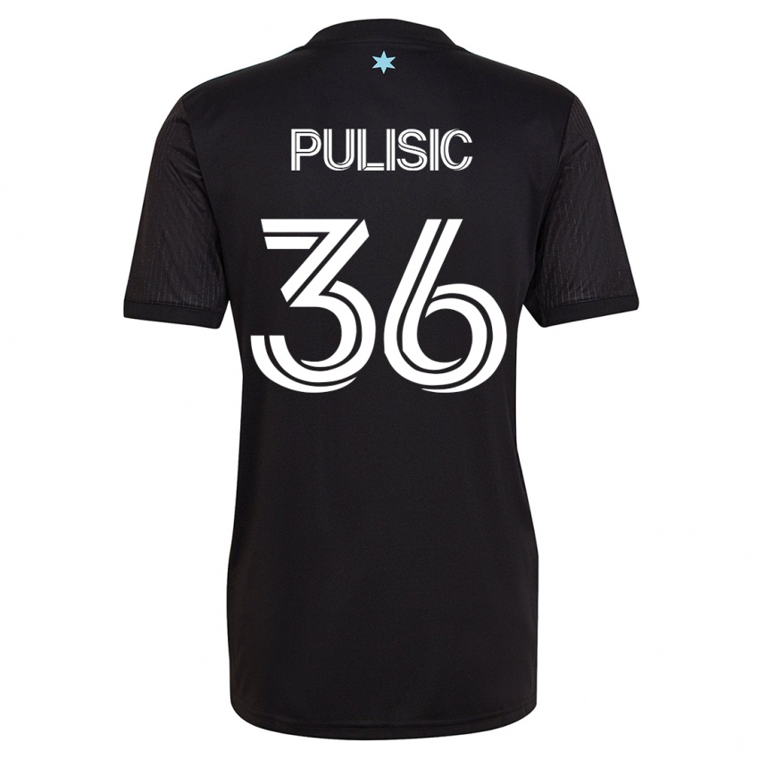 Hombre Camiseta Will Pulisic #36 Negro 1ª Equipación 2023/24 La Camisa Perú