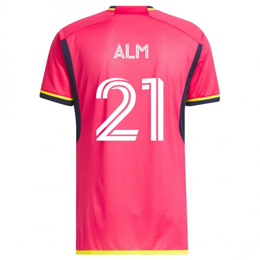 Hombre Camiseta Rasmus Alm #21 Rosa 1ª Equipación 2023/24 La Camisa Perú
