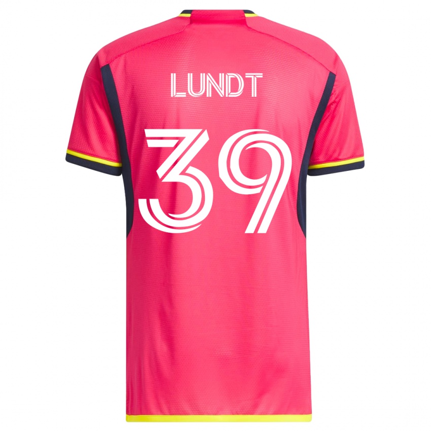 Hombre Camiseta Ben Lundt #39 Rosa 1ª Equipación 2023/24 La Camisa Perú