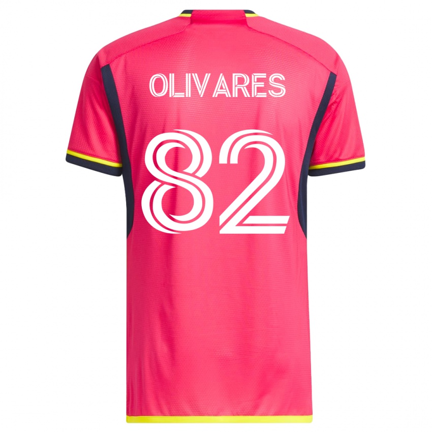 Hombre Camiseta Christian Olivares #82 Rosa 1ª Equipación 2023/24 La Camisa Perú