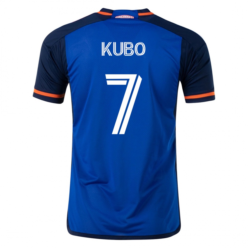 Hombre Camiseta Yuya Kubo #7 Azul 1ª Equipación 2023/24 La Camisa Perú