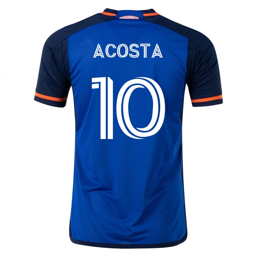 Hombre Camiseta Luciano Acosta #10 Azul 1ª Equipación 2023/24 La Camisa Perú