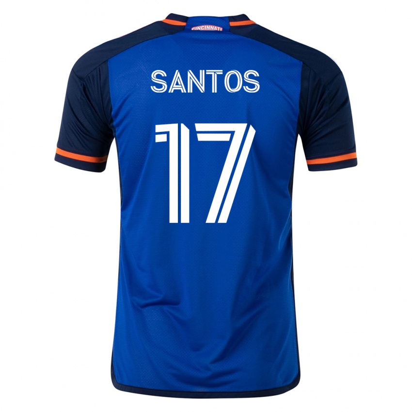 Hombre Camiseta Sergio Santos #17 Azul 1ª Equipación 2023/24 La Camisa Perú