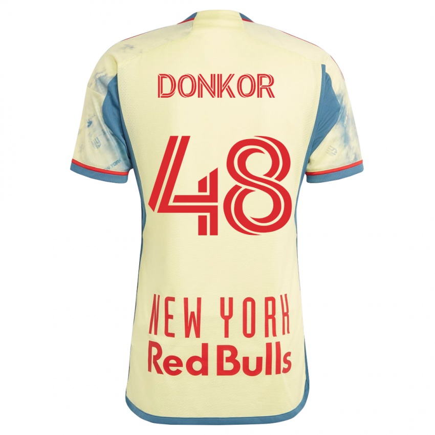 Hombre Camiseta Ronald Donkor #48 Amarillo 1ª Equipación 2023/24 La Camisa Perú
