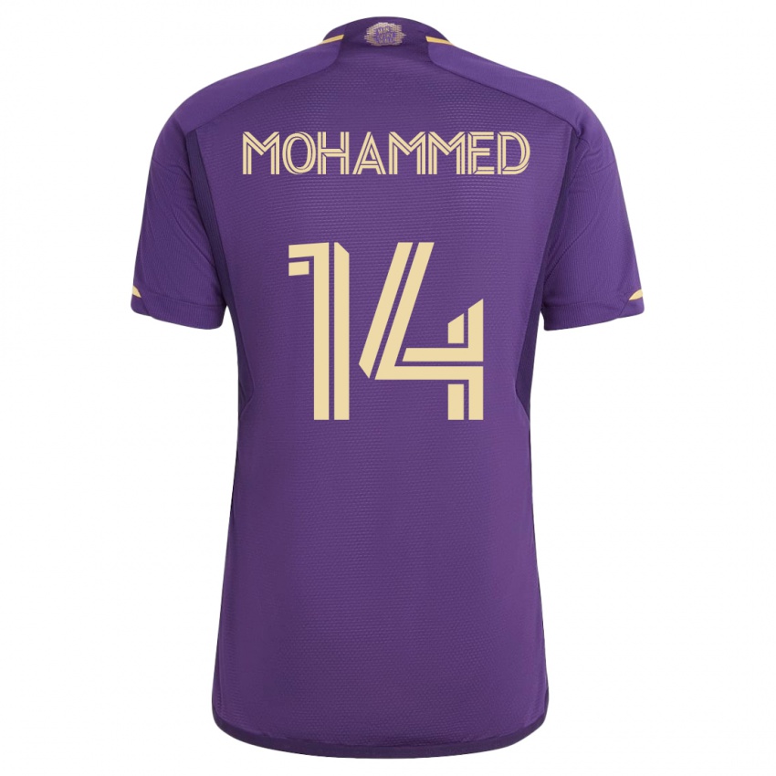 Hombre Camiseta Shak Mohammed #14 Violeta 1ª Equipación 2023/24 La Camisa Perú