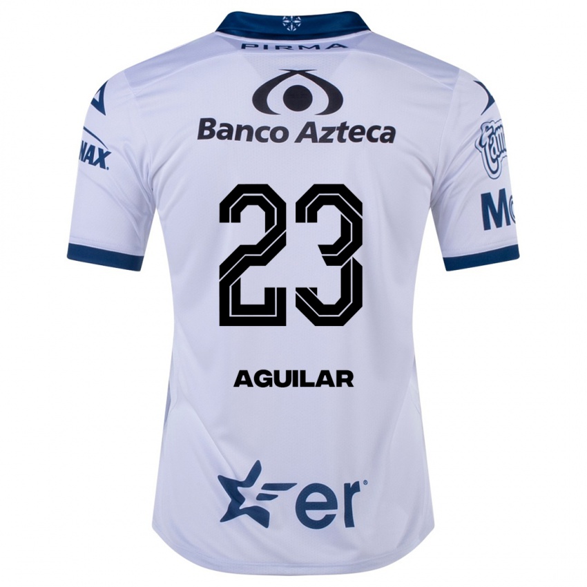 Hombre Camiseta Daniel Aguilar #23 Blanco 1ª Equipación 2023/24 La Camisa Perú