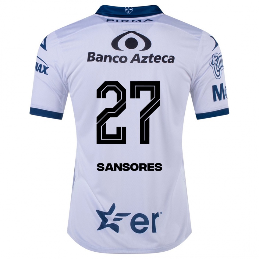 Hombre Camiseta Miguel Sansores #27 Blanco 1ª Equipación 2023/24 La Camisa Perú