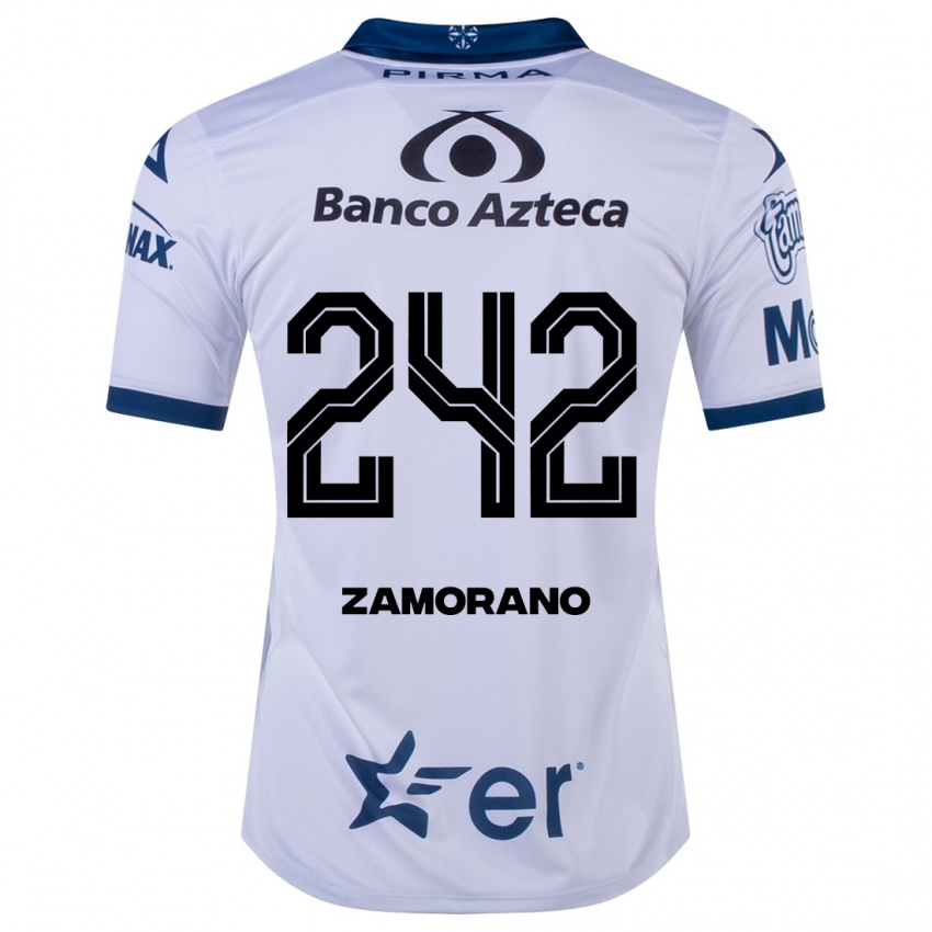 Hombre Camiseta Leonardo Zamorano #242 Blanco 1ª Equipación 2023/24 La Camisa Perú