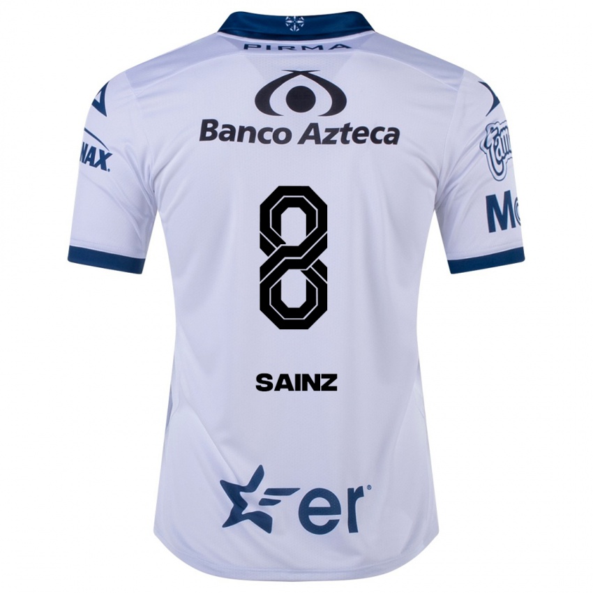 Hombre Camiseta María Sainz #8 Blanco 1ª Equipación 2023/24 La Camisa Perú