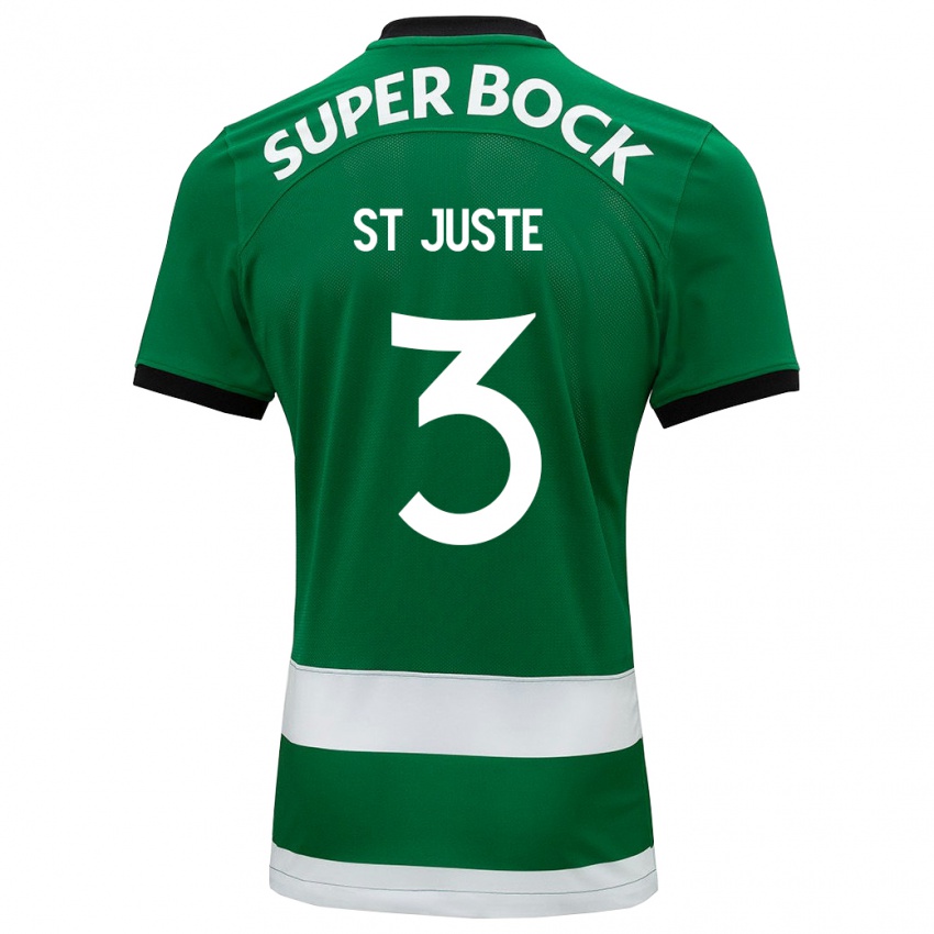 Hombre Camiseta Jerry St. Juste #3 Verde 1ª Equipación 2023/24 La Camisa Perú