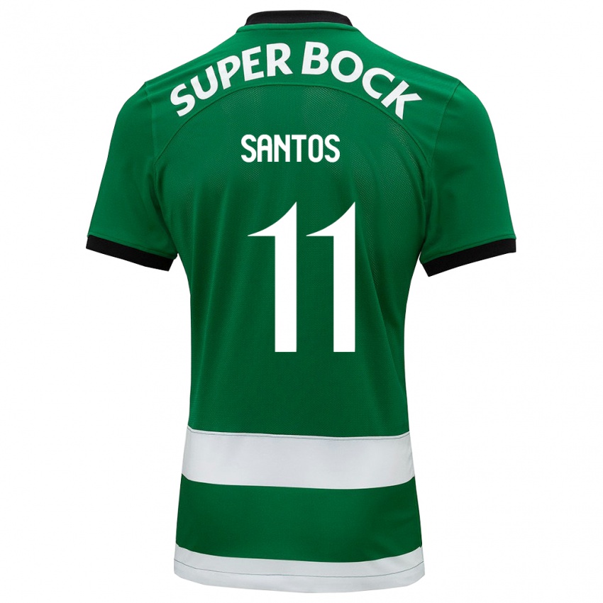 Hombre Camiseta Nuno Santos #11 Verde 1ª Equipación 2023/24 La Camisa Perú