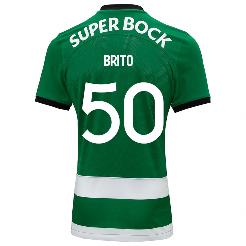 Hombre Camiseta Alexandre Brito #50 Verde 1ª Equipación 2023/24 La Camisa Perú