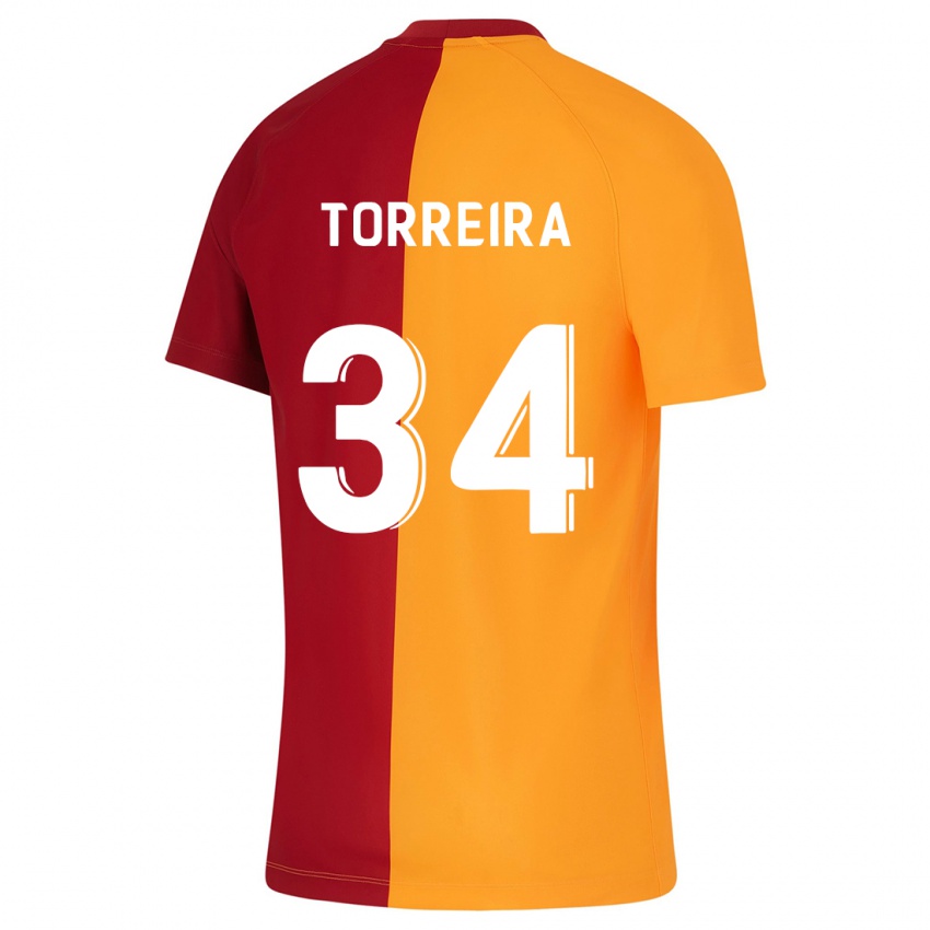 Hombre Camiseta Lucas Torreira #34 Naranja 1ª Equipación 2023/24 La Camisa Perú