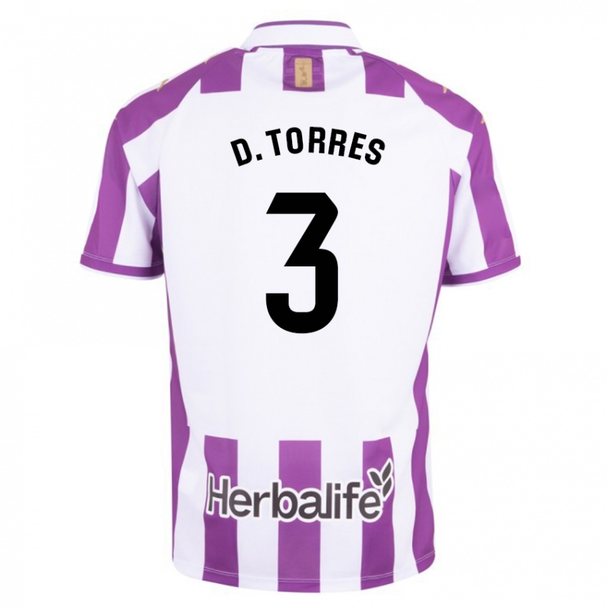 Hombre Camiseta David Torres #3 Morado 1ª Equipación 2023/24 La Camisa Perú