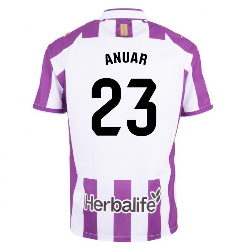 Hombre Camiseta Anuar #23 Morado 1ª Equipación 2023/24 La Camisa Perú